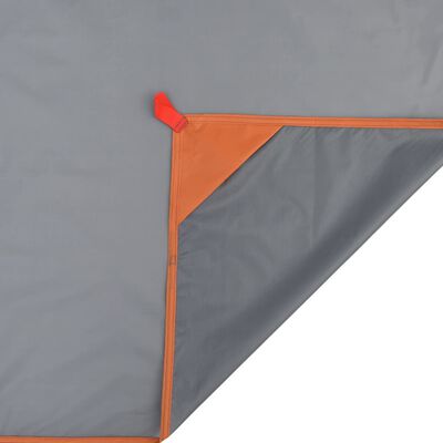 vidaXL Piknikhuopa maatapeilla harmaa ja oranssi 205x155 cm