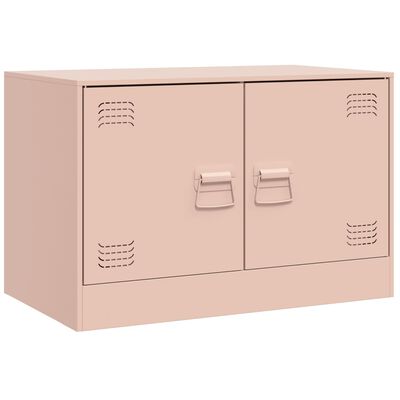 vidaXL TV-taso pinkki 67x39x44 cm teräs