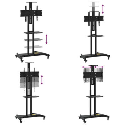 vidaXL TV-seinäkiinnike 32"-70" ruuduille Max VESA 600x400 mm 60 kg