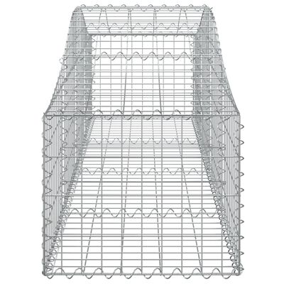 vidaXL Kaarevat kivikorit 3 kpl 200x50x40/60 cm galvanoitu rauta