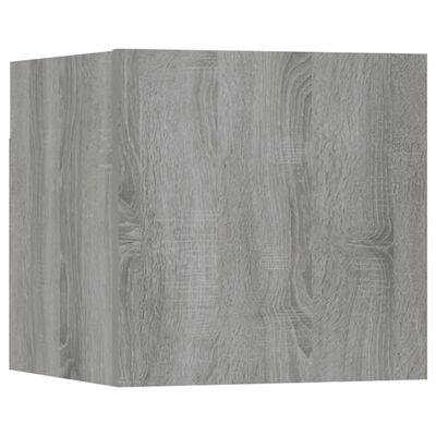 vidaXL Seinäkiinnitettävät TV-kaapit 8 kpl harmaa Sonoma 30,5x30x30 cm