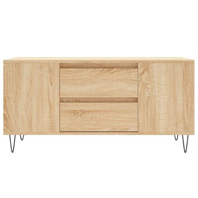 vidaXL Sohvapöytä Sonoma-tammi 102x44,5x50 cm tekninen puu