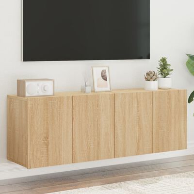 vidaXL TV-kaapit seinäkiinnitettävä 2 kpl Sonoma-tammi 60x30x41 cm