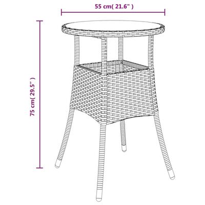 vidaXL 5-osainen Ulkobistrosarja tyynyillä musta polyrottinki