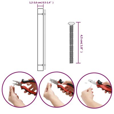 vidaXL Kaapin kahvat 20 kpl pronssi 480 mm ruostumaton teräs