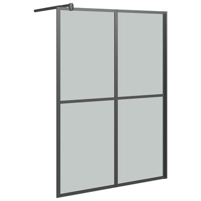 vidaXL Walk-in suihkuseinäke 145x195 cm tumma karkaistu lasi