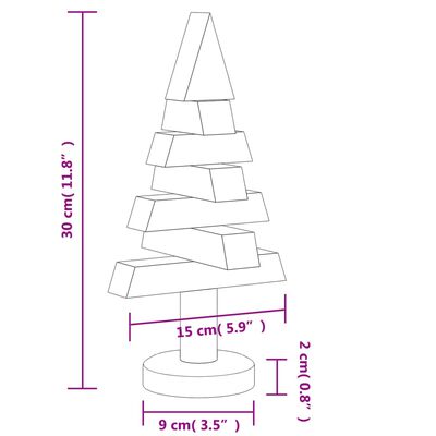 vidaXL Puiset joulukuusi koristeet 2 kpl 30 cm täysi mänty