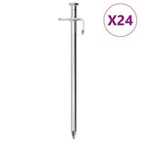 vidaXL Telttatapit 24 kpl 19,5 cm 8 mm galvanoitu teräs