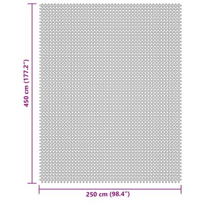 vidaXL Retkeilymatto vaaleanharmaa 4,5x2,5 m