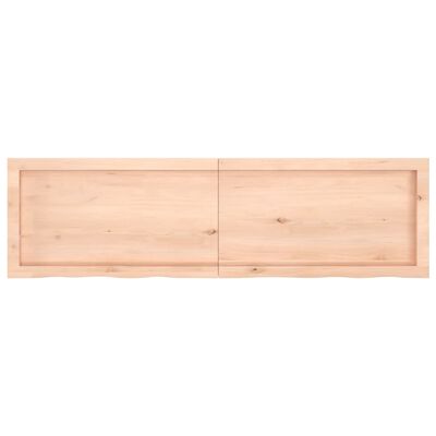 vidaXL Pöytälevy 140x40x(2-4) cm käsittelemätön täystammi