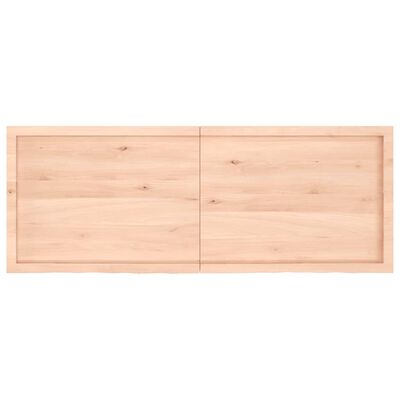 vidaXL Seinähylly 160x60x(2-6) cm käsittelemätön täysi tammi