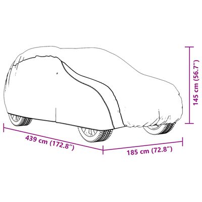 vidaXL Autopeite katumaasturille solkihihnoilla täysi hopea M