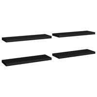 vidaXL Kelluvat seinähyllyt 4 kpl musta 80x23,5x3,8 cm MDF