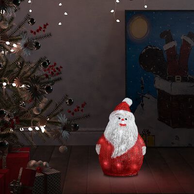 vidaXL LED-joulupukki akryyli sisä- ja ulkokäyttöön 28 cm