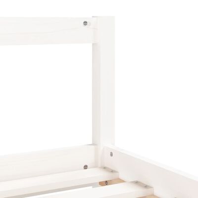 vidaXL Lasten sängynrunko laatikoilla valkoinen 90x190 cm täysi mänty