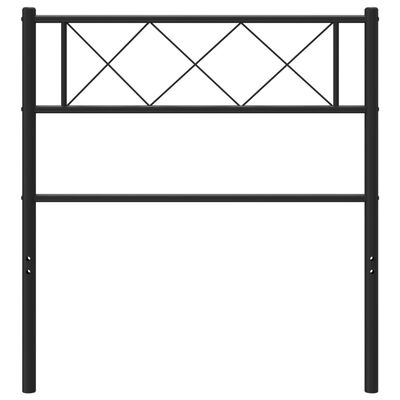 vidaXL Metallinen sängynpääty musta 100 cm