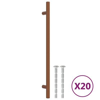 vidaXL Kaapin kahvat 20 kpl pronssi 224 mm ruostumaton teräs