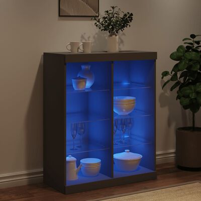 vidaXL Senkki LED-valoilla musta 81x37x100 cm