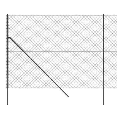 vidaXL Verkkoaita antrasiitti 1,8x25 m