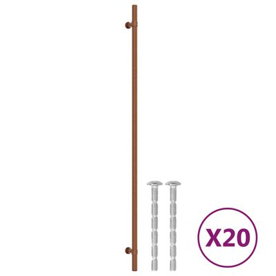 vidaXL Kaapin kahvat 20 kpl pronssi 480 mm ruostumaton teräs