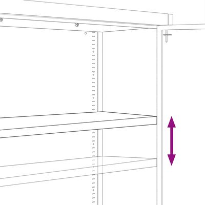 vidaXL Arkistokaappi musta 90x40x110 cm teräs