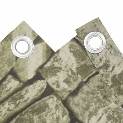 vidaXL Puutarhan yksityisyyden suoja kivityyli 300x75 cm PVC