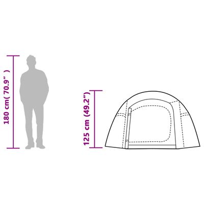 vidaXL Tunneliteltta 3 henkilölle sininen vedenkestävä