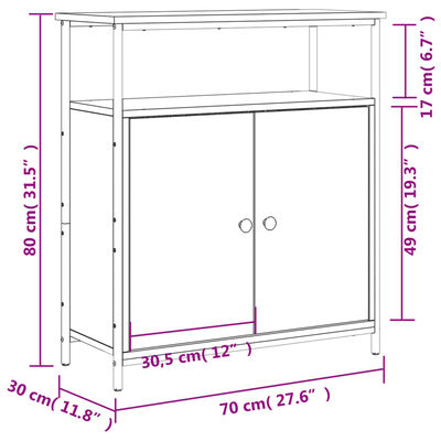 vidaXL Senkki savutammi 70x30x80 cm tekninen puu