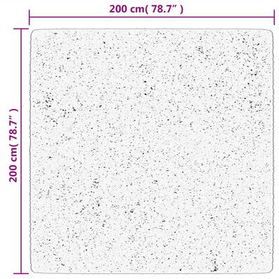 vidaXL Pörrömatto PAMPLONA korkeanukka moderni kerma 200x200 cm