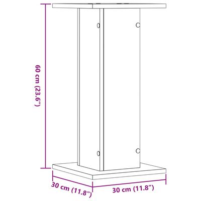 vidaXL Kaiutintelineet 2 kpl artesaani tammi 30x30x60 cm tekninen puu