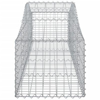 vidaXL Kaarevat kivikorit 2 kpl 200x50x40/60 cm galvanoitu rauta