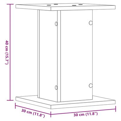 vidaXL Kaiutintelineet 2 kpl vanha puu 30x30x40 cm tekninen puu