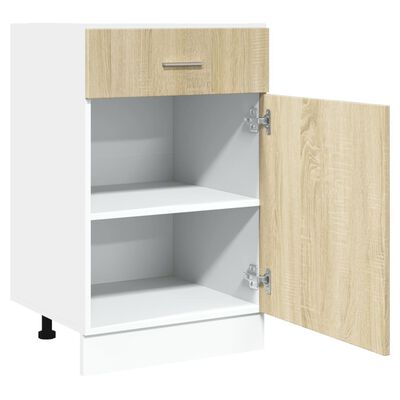 vidaXL Alalipastokaappi Sonoma-tammi 50x46x81,5 cm lastulevy