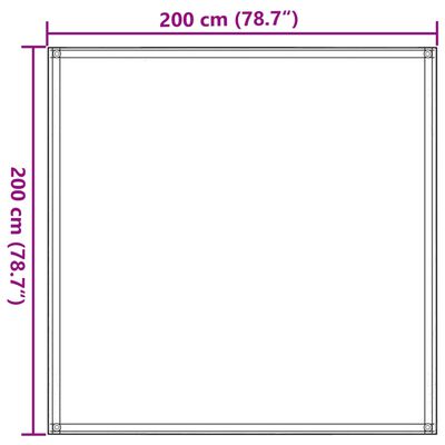 vidaXL Telttamatto vaaleanvihreä 200x200 cm HDPE