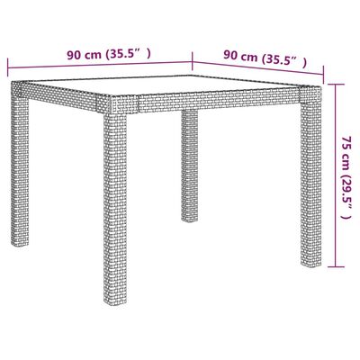 vidaXL 3-osainen Ulkoruokailuryhmä tyynyillä polyrottinki musta