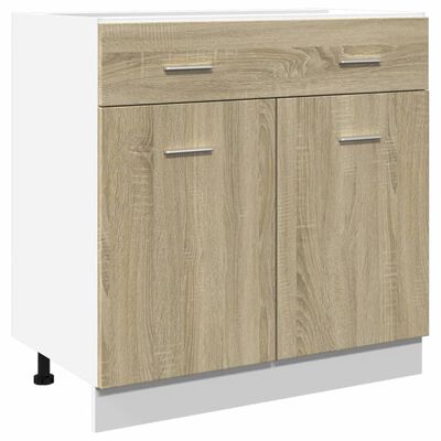 vidaXL Alalipastokaappi Sonoma-tammi 80x46x81,5 cm lastulevy