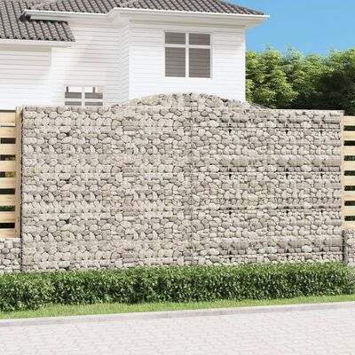 vidaXL Kaarevat kivikorit 7 kpl 400x30x220/240 cm galvanoitu rauta