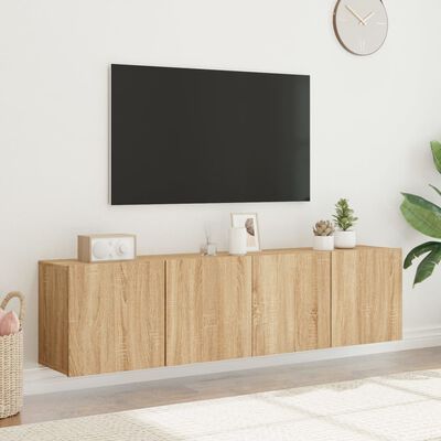 vidaXL TV-kaapit seinäkiinnitettävä 2 kpl Sonoma-tammi 80x30x41 cm