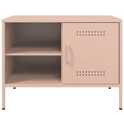 vidaXL TV-taso pinkki 68x39x50,5 cm teräs