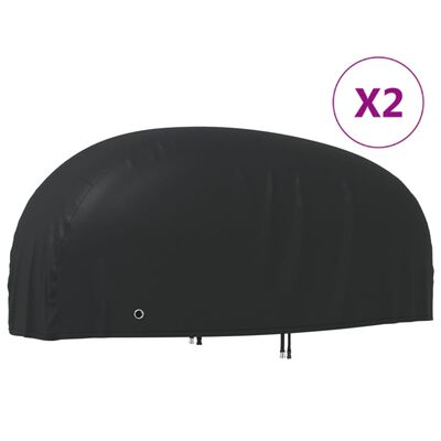 vidaXL Moottoripyörän suojat 2 kpl 245x105x125 cm 210D Oxford kangas