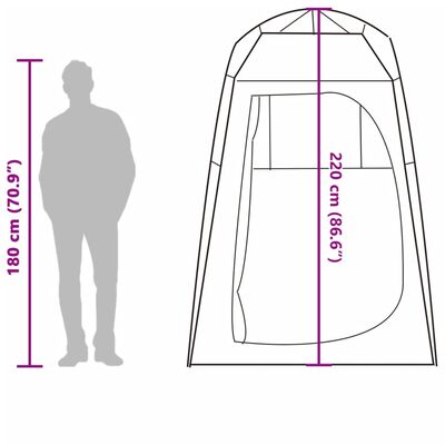 vidaXL Yksityisyysteltta sininen pikavapauttimella vedenpitävä