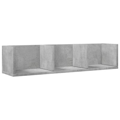 vidaXL Seinäkaapit 2 kpl betoninharmaa 75x18x16,5 cm tekninen puu