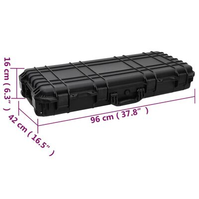 vidaXL Pyörällinen matkalaukku musta 96x42x16 cm PP