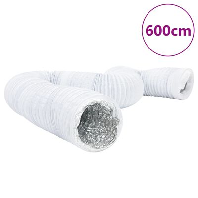 vidaXL Ilmanvaihtokanava alumiini ja PVC 6 m Ø10 cm