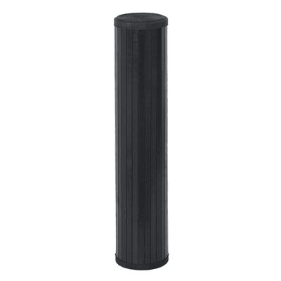 vidaXL Matto suorakaide musta 100x300 cm bambu