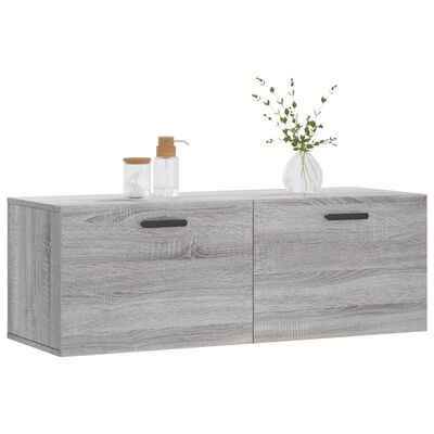 vidaXL Seinäkaappi harmaa Sonoma 100x36,5x35 cm tekninen puu