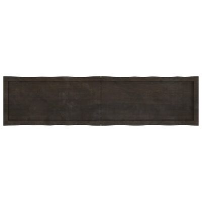 vidaXL Pöytälevy ruskea 160x40x(2-6)cm käsitelty täystammi elävä reuna