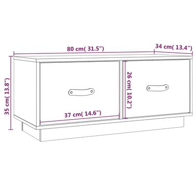 vidaXL TV-taso 80x34x35 cm täysi mänty