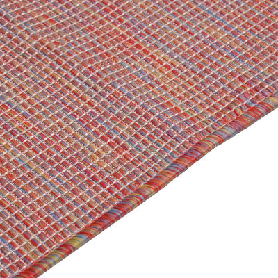 vidaXL Ulkomatto Flatweave 200x280 cm punainen