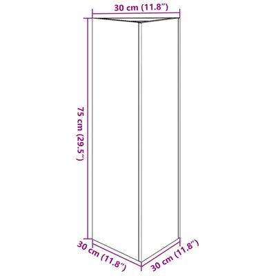 vidaXL Puutarhakukkalaatikko vihreä kolmio 30x26x75 cm teräs